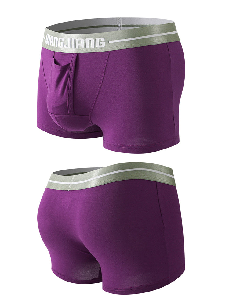 3 Pack Men's Breathable Trunks with Front Pouch | dmunderwear detail image 12