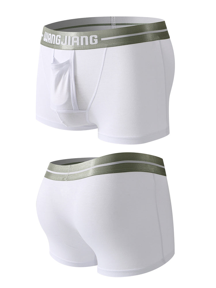 3 Pack Men's Breathable Trunks with Front Pouch | dmunderwear detail image 13