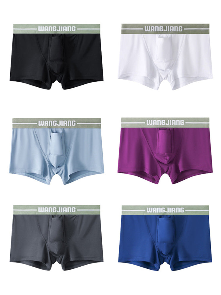 3 Pack Men's Breathable Trunks with Front Pouch | dmunderwear detail image 15