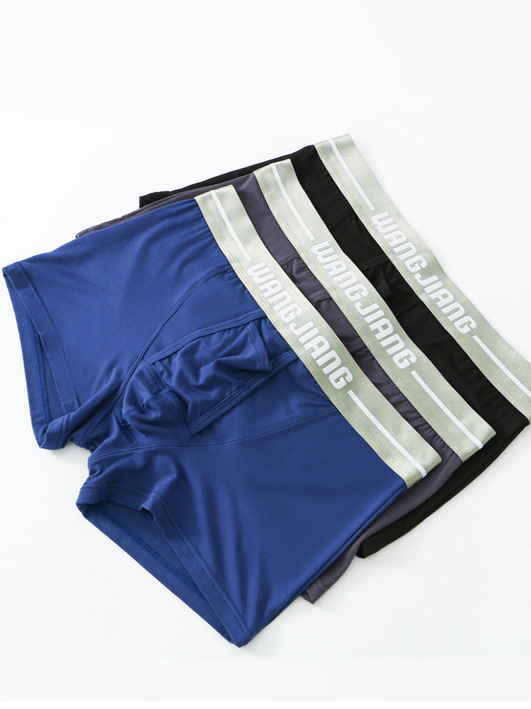3 Pack Men's Breathable Trunks with Front Pouch | dmunderwear detail image 3