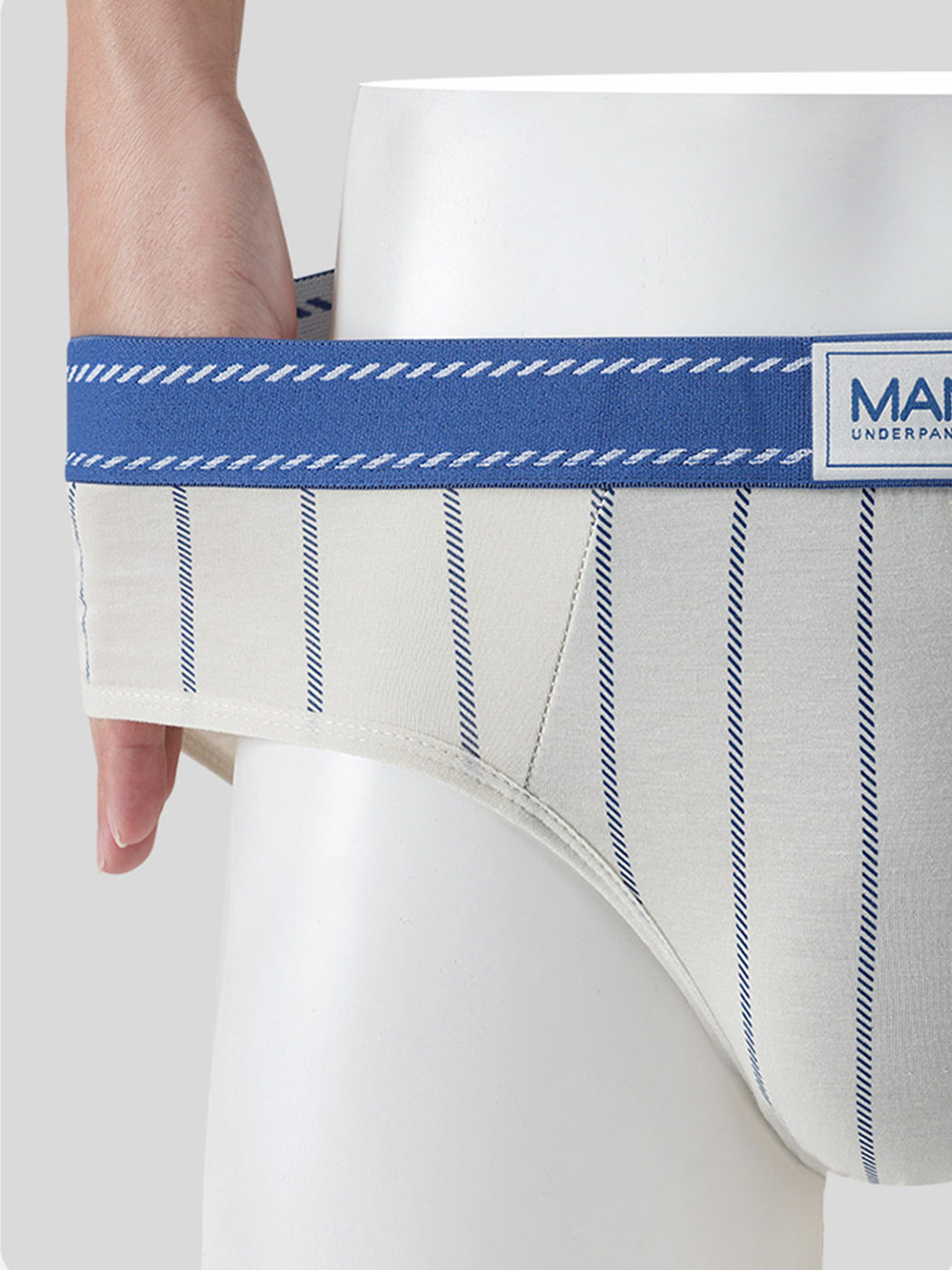 3 Pack Men's Classic Striped Briefs | dmunderwear detail image 6