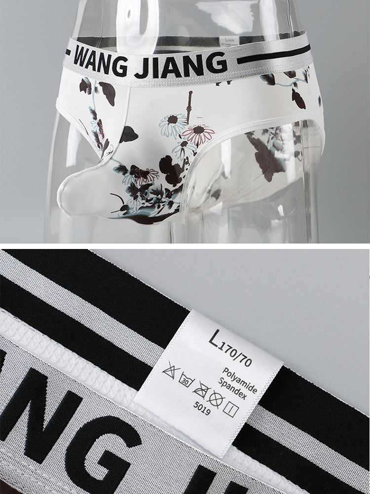 3 Pack Men's Ice Silk Dual Pouch Briefs | dmunderwear detail image 10