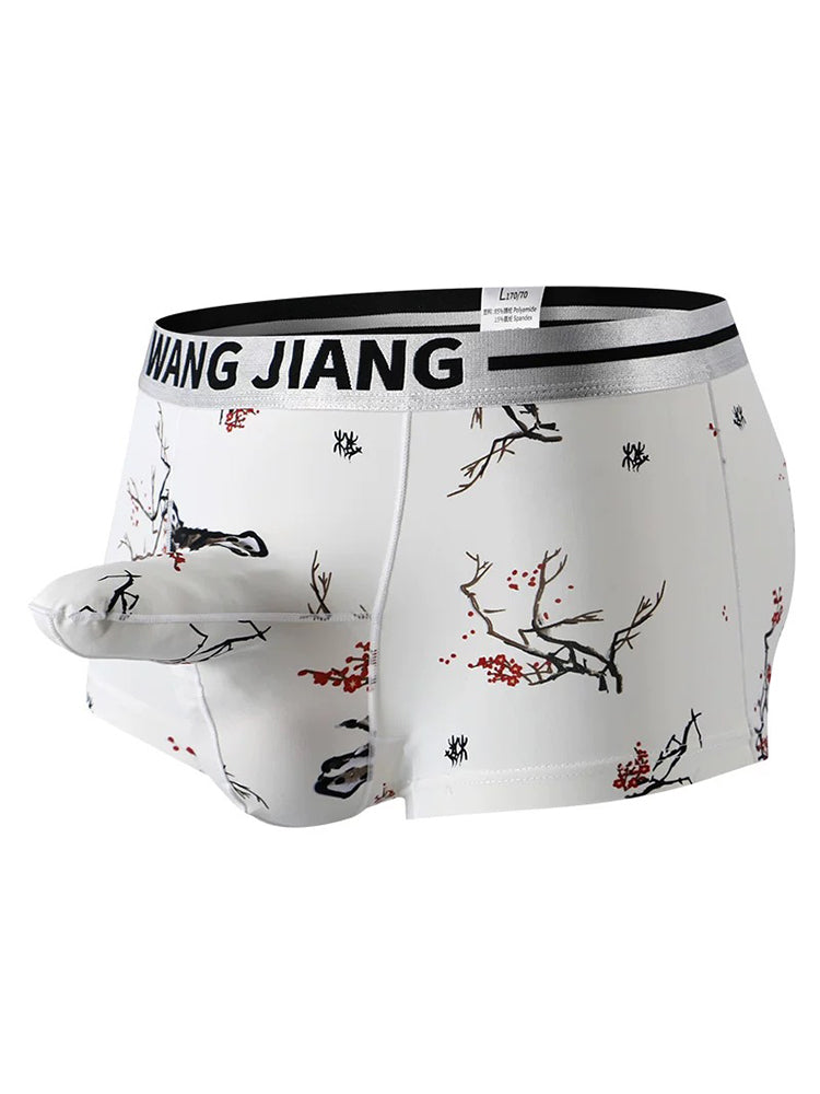 3 Pack Men's Ice Silk Dual Pouch Trunks | dmunderwear detail image 16