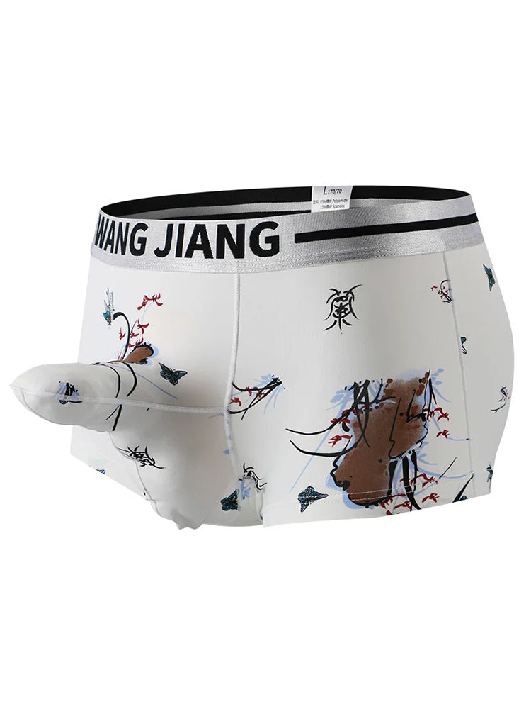 3 Pack Men's Ice Silk Dual Pouch Trunks | dmunderwear detail image 17