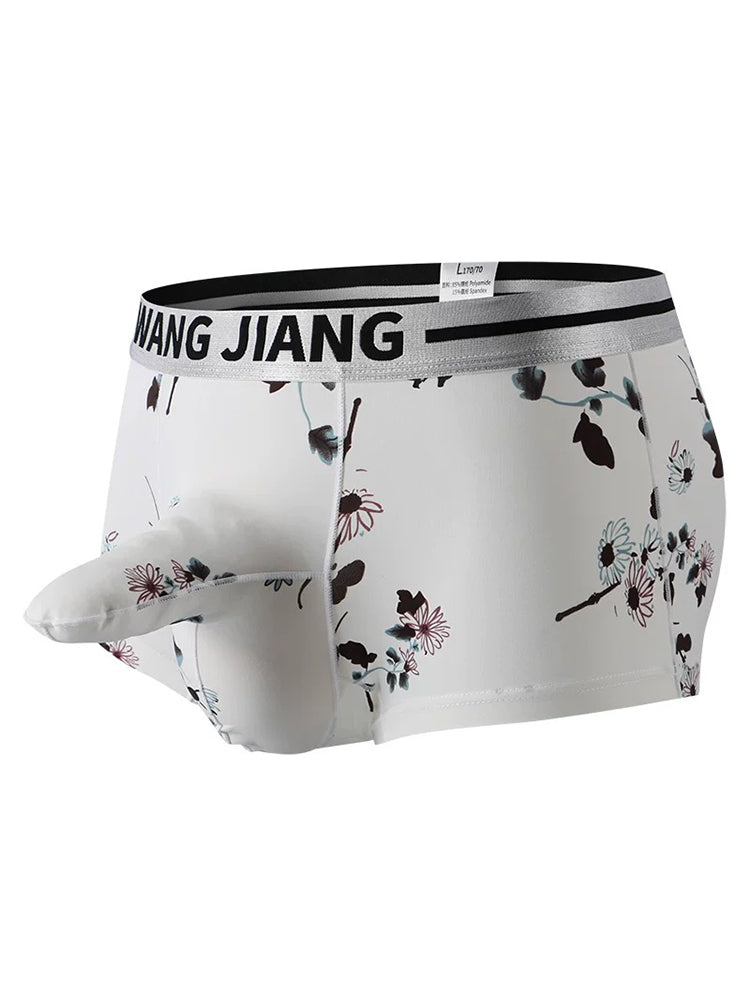 3 Pack Men's Ice Silk Dual Pouch Trunks | dmunderwear detail image 19