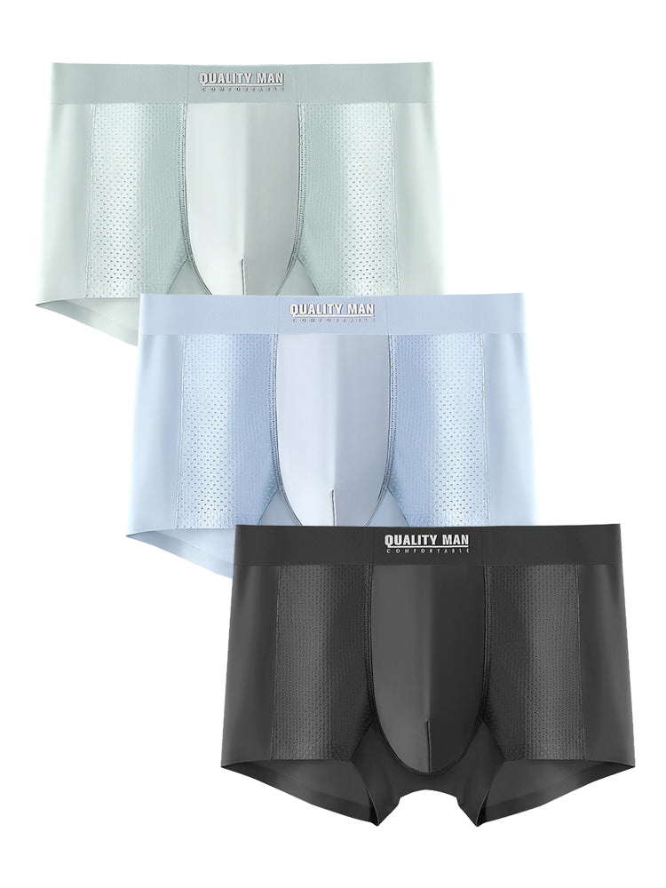 3 Pack Men's Lightweight And Breathable Trunks | dmunderwear detail image 8