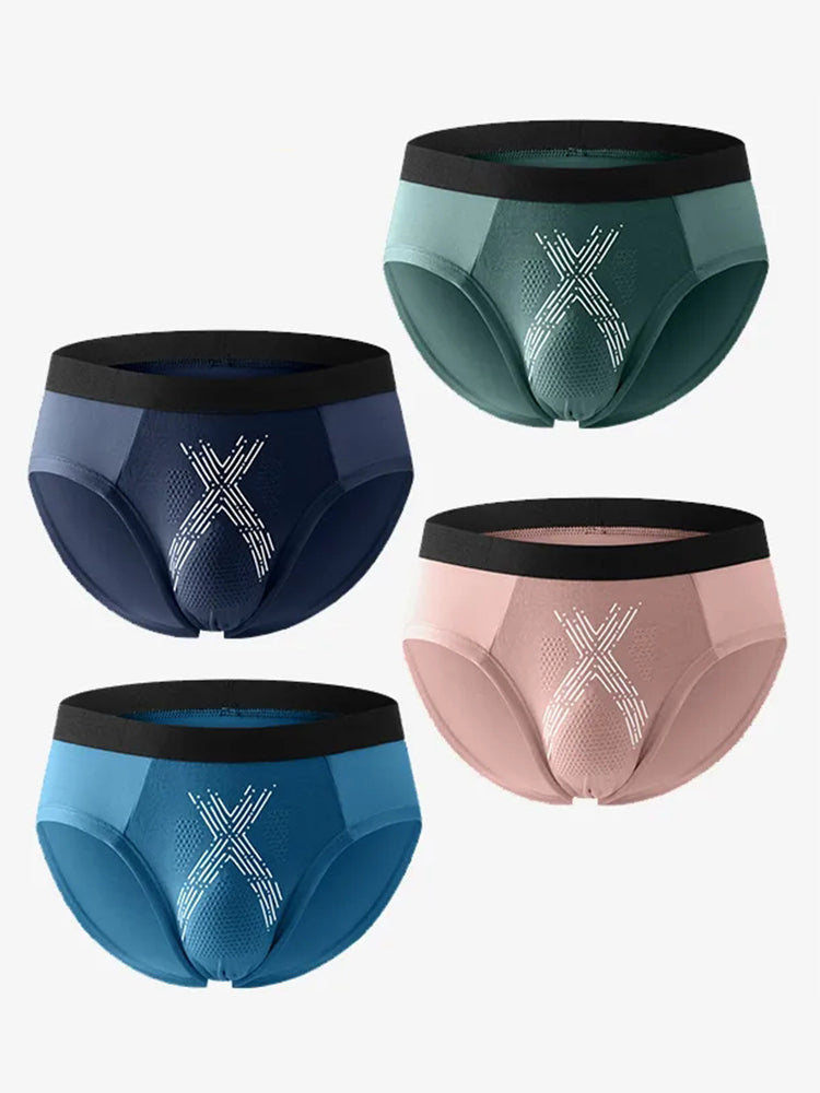 3 Pack Men's Modal Graphene Breathable Briefs | dmunderwear detail image 14