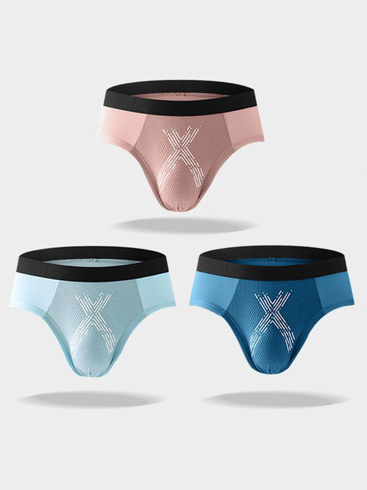 3 Pack Men's Modal Graphene Breathable Briefs | dmunderwear detail image 15