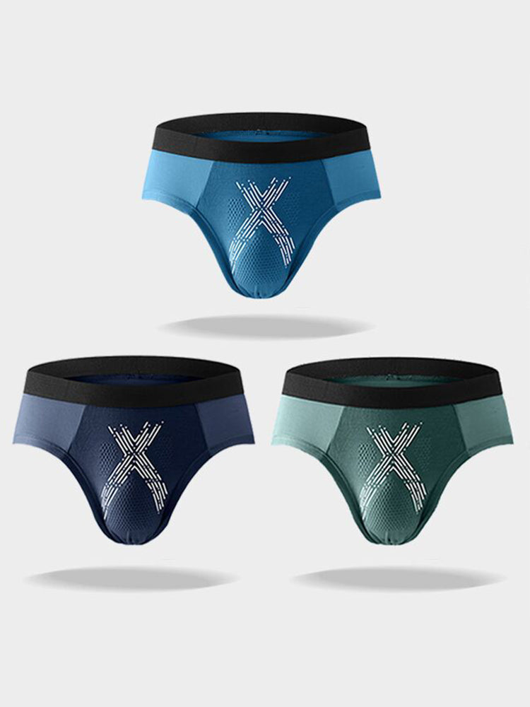 3 Pack Men's Modal Graphene Breathable Briefs | dmunderwear detail image 2