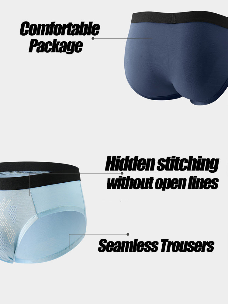 3 Pack Men's Modal Graphene Breathable Briefs | dmunderwear detail image 6