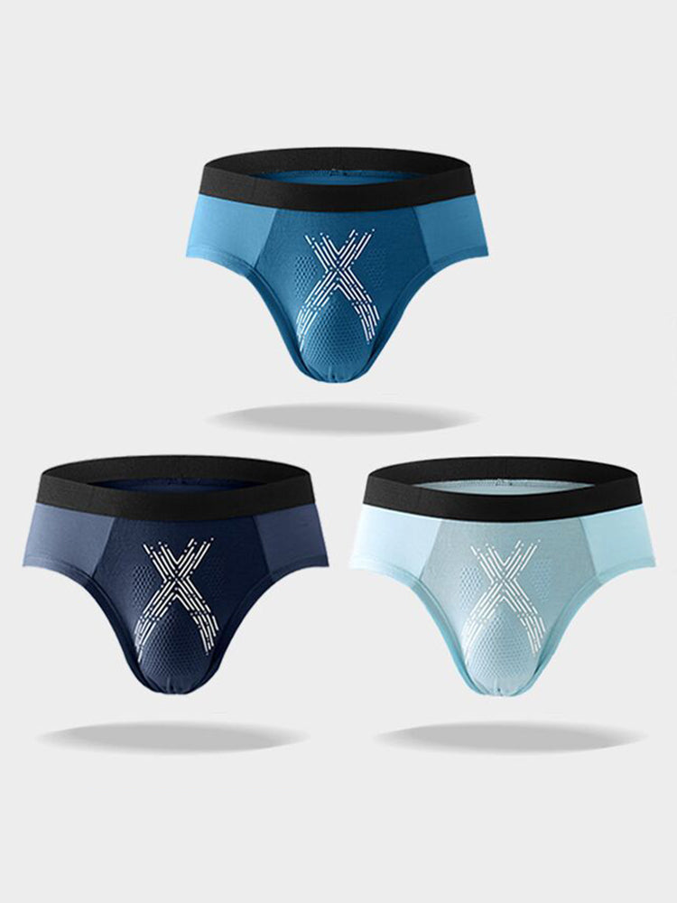 3 Pack Men's Modal Graphene Breathable Briefs | dmunderwear detail image 9