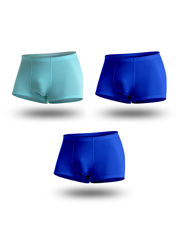3 Pack Men's Seamless U Convex Pouch Trunks | dmunderwear detail image 10
