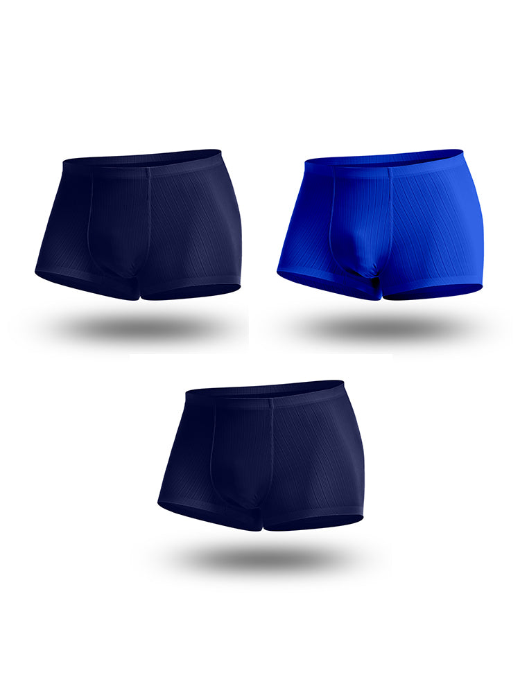 3 Pack Men's Seamless U Convex Pouch Trunks | dmunderwear detail image 11