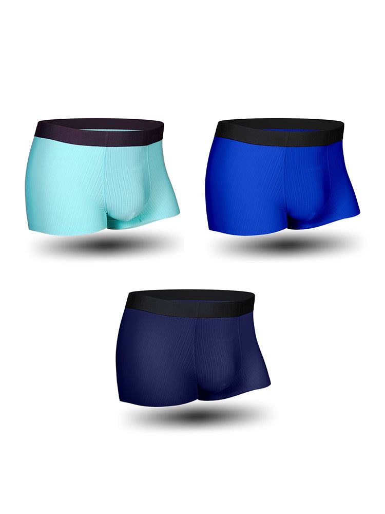 3 Pack Men's Seamless U Convex Pouch Trunks | dmunderwear detail image 12