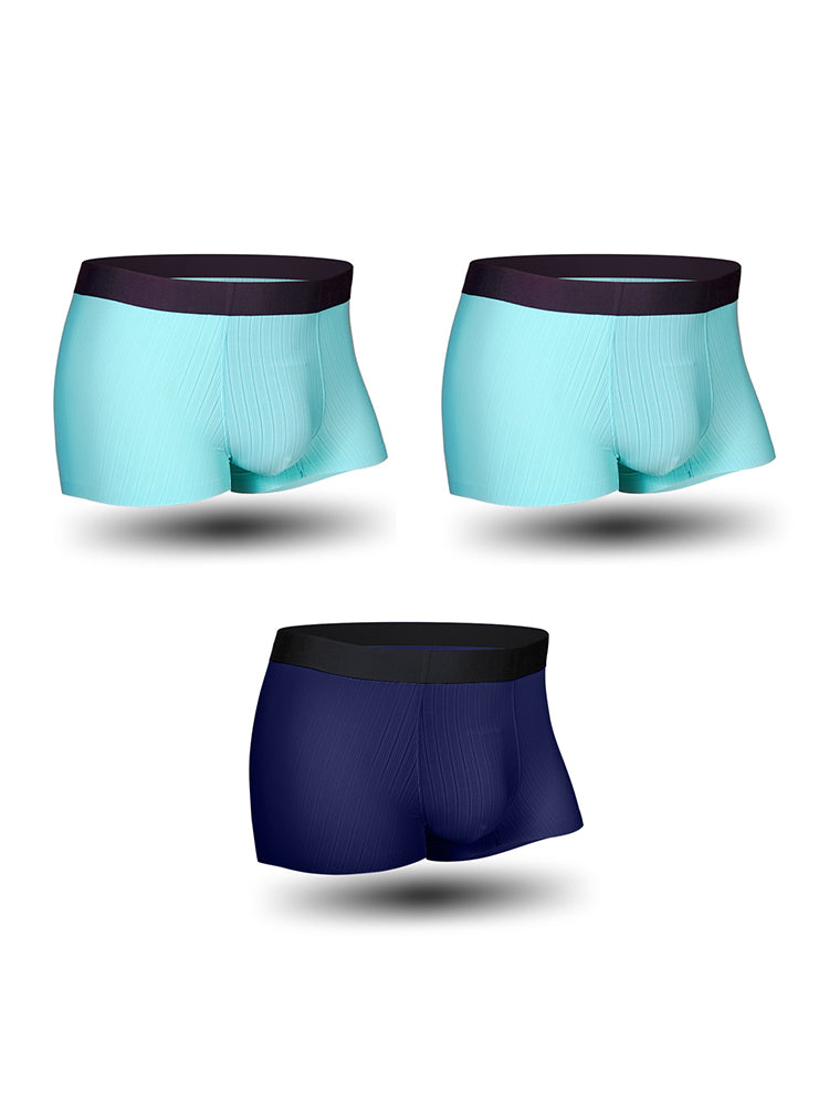 3 Pack Men's Seamless U Convex Pouch Trunks | dmunderwear detail image 13