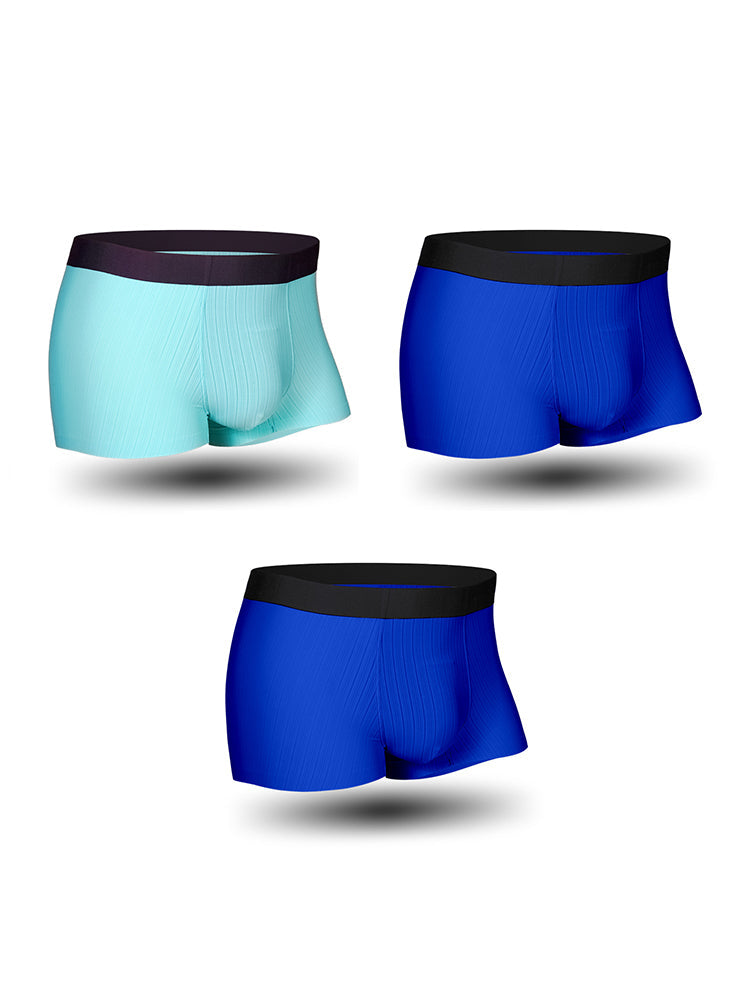 3 Pack Men's Seamless U Convex Pouch Trunks | dmunderwear detail image 14