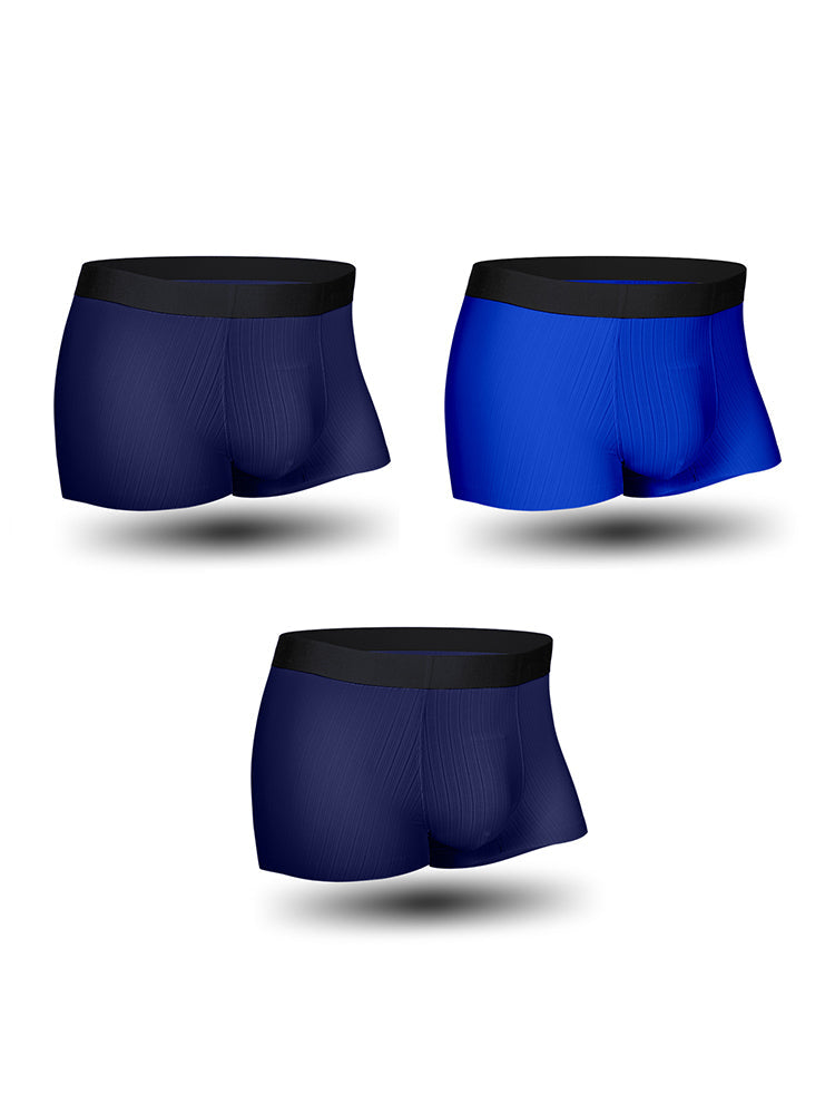 3 Pack Men's Seamless U Convex Pouch Trunks | dmunderwear detail image 15