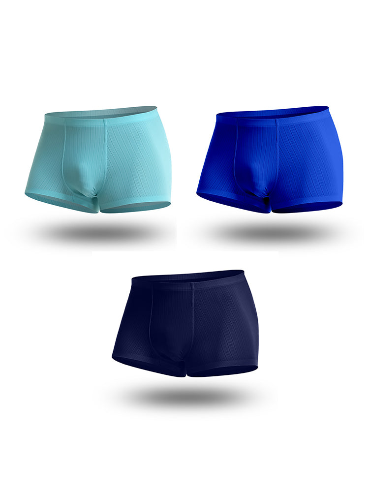 3 Pack Men's Seamless U Convex Pouch Trunks | dmunderwear detail image 2