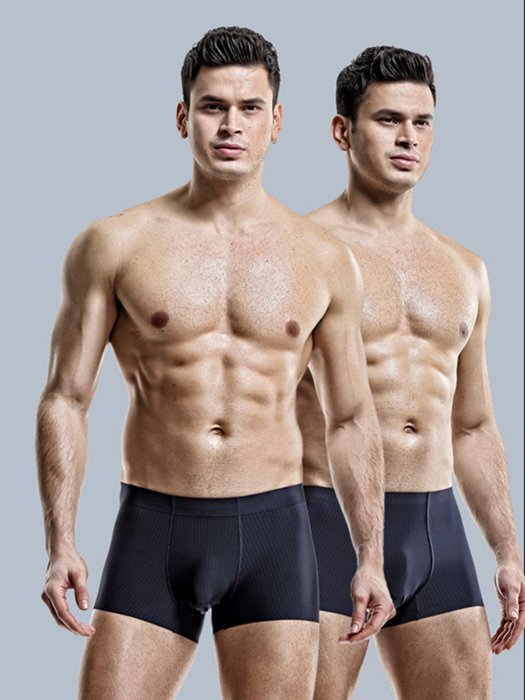 3 Pack Men's Seamless U Convex Pouch Trunks | dmunderwear detail image 5