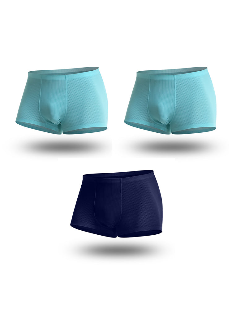3 Pack Men's Seamless U Convex Pouch Trunks | dmunderwear detail image 8