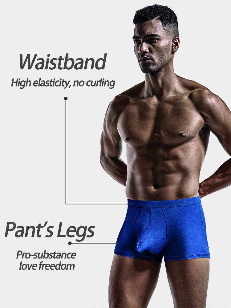 3 Pack Men's Separate Sexy Free Stretch Trunks | dmunderwear detail image 12