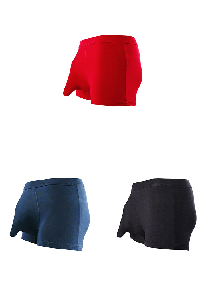 3 Pack Men's Separate Sexy Free Stretch Trunks | dmunderwear detail image 14
