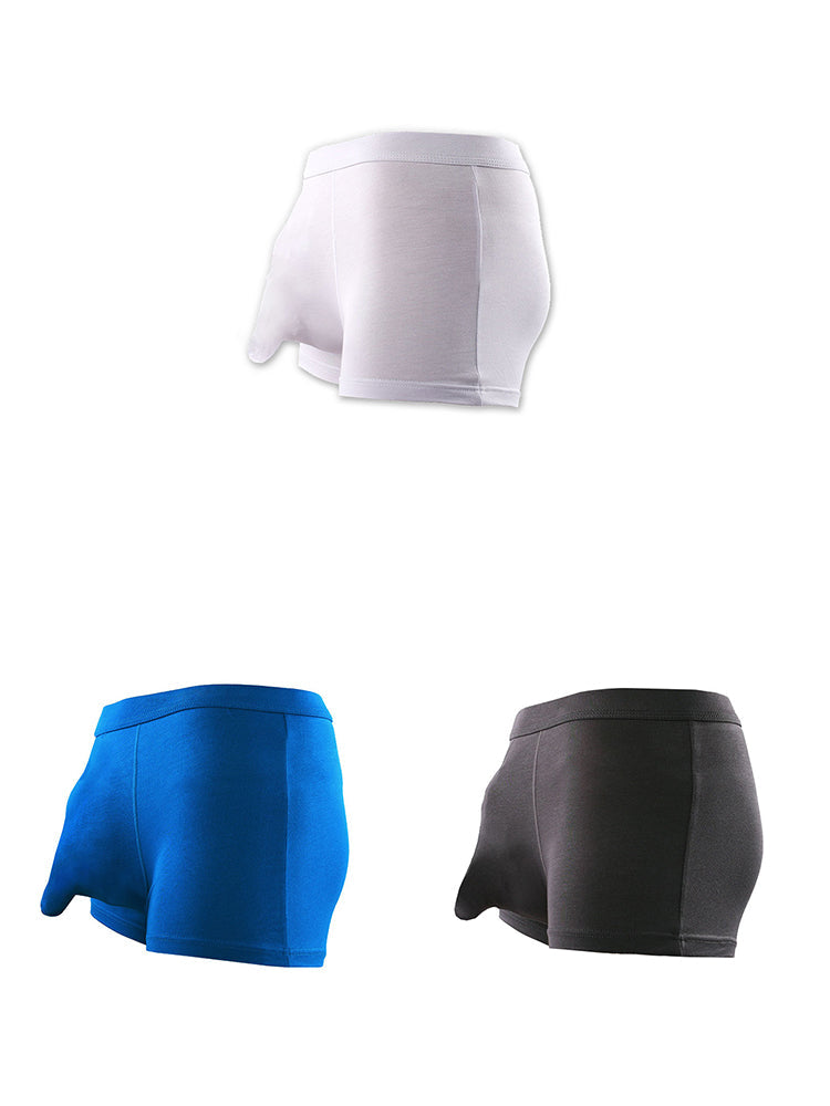3 Pack Men's Separate Sexy Free Stretch Trunks | dmunderwear detail image 20