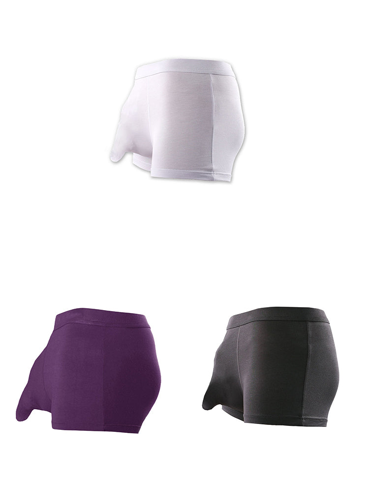 3 Pack Men's Separate Sexy Free Stretch Trunks | dmunderwear detail image 8