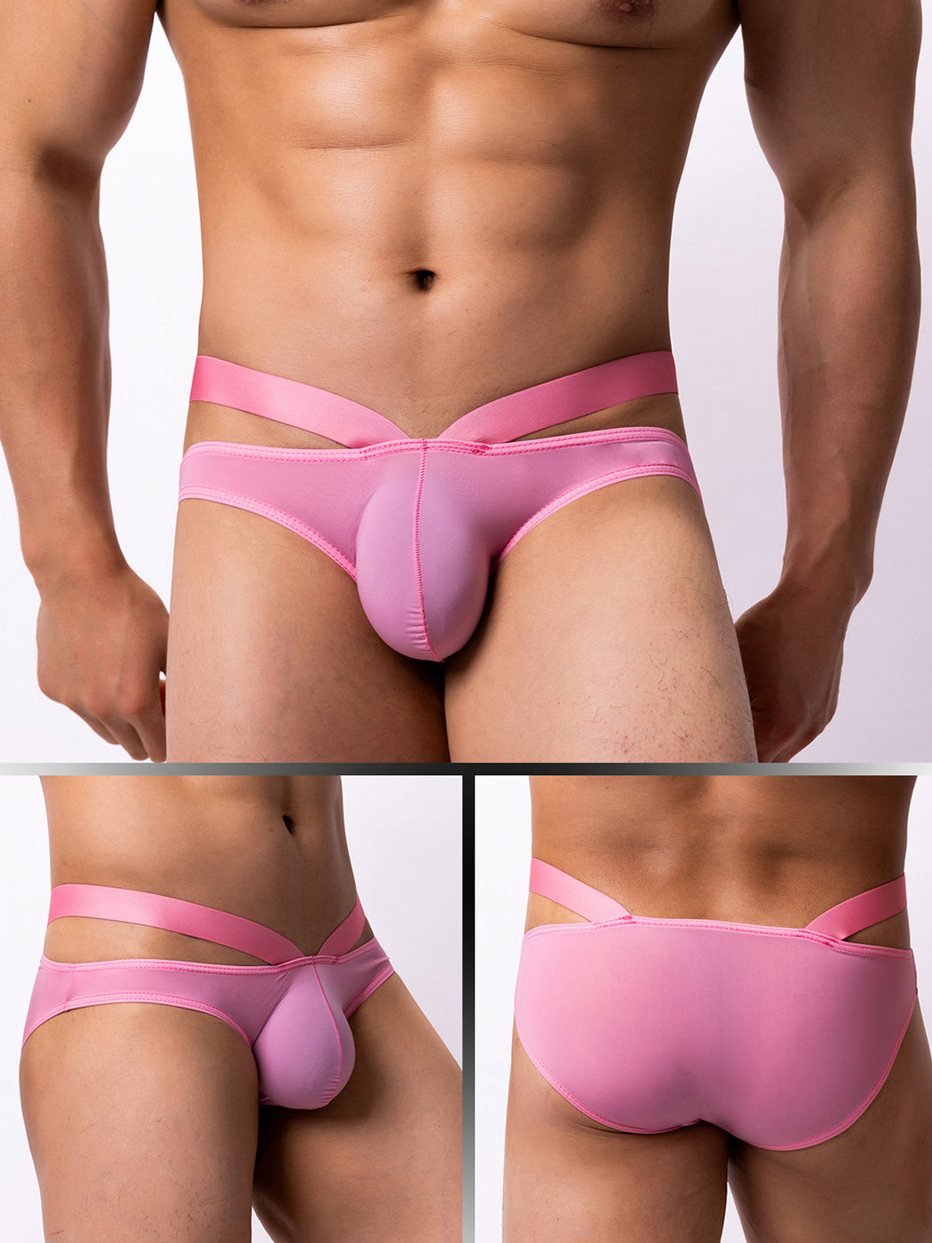 3 Pack Men's Sexy Cross Bikinis | dmunderwear detail image 10