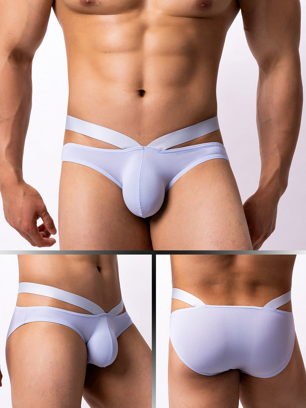 3 Pack Men's Sexy Cross Bikinis | dmunderwear detail image 11