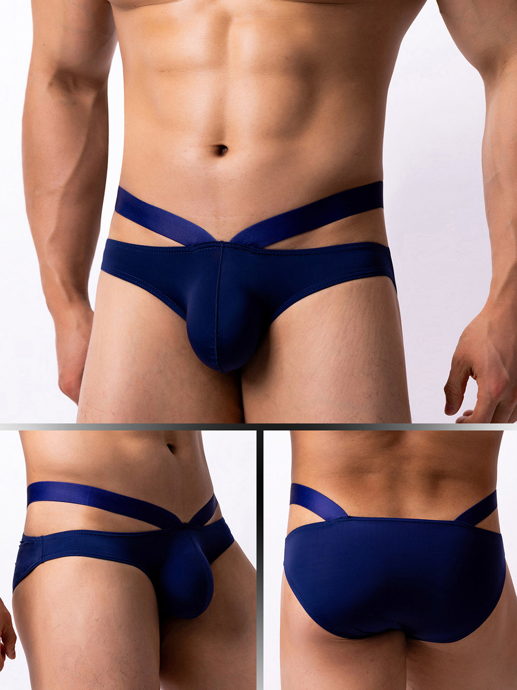 3 Pack Men's Sexy Cross Bikinis | dmunderwear detail image 13