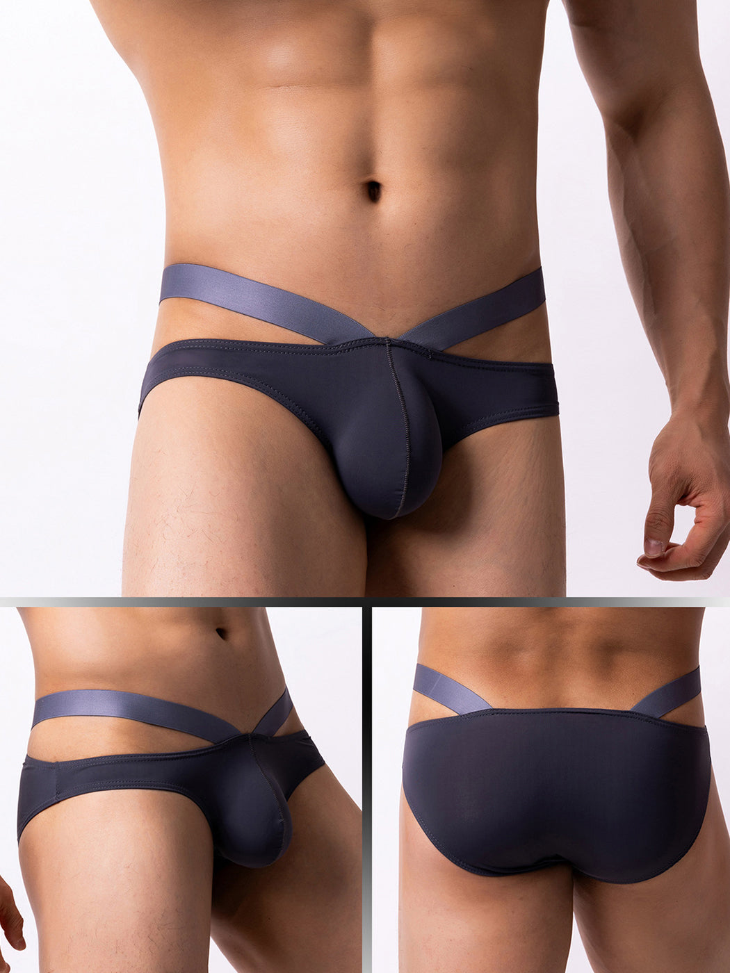 3 Pack Men's Sexy Cross Bikinis | dmunderwear detail image 15