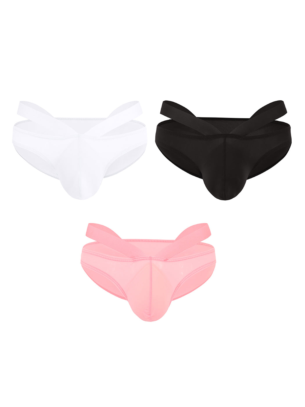 3 Pack Men's Sexy Cross Bikinis | dmunderwear detail image 16