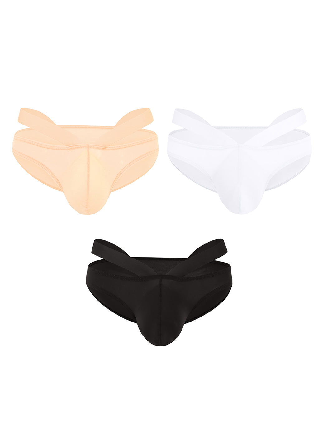 3 Pack Men's Sexy Cross Bikinis | dmunderwear detail image 2