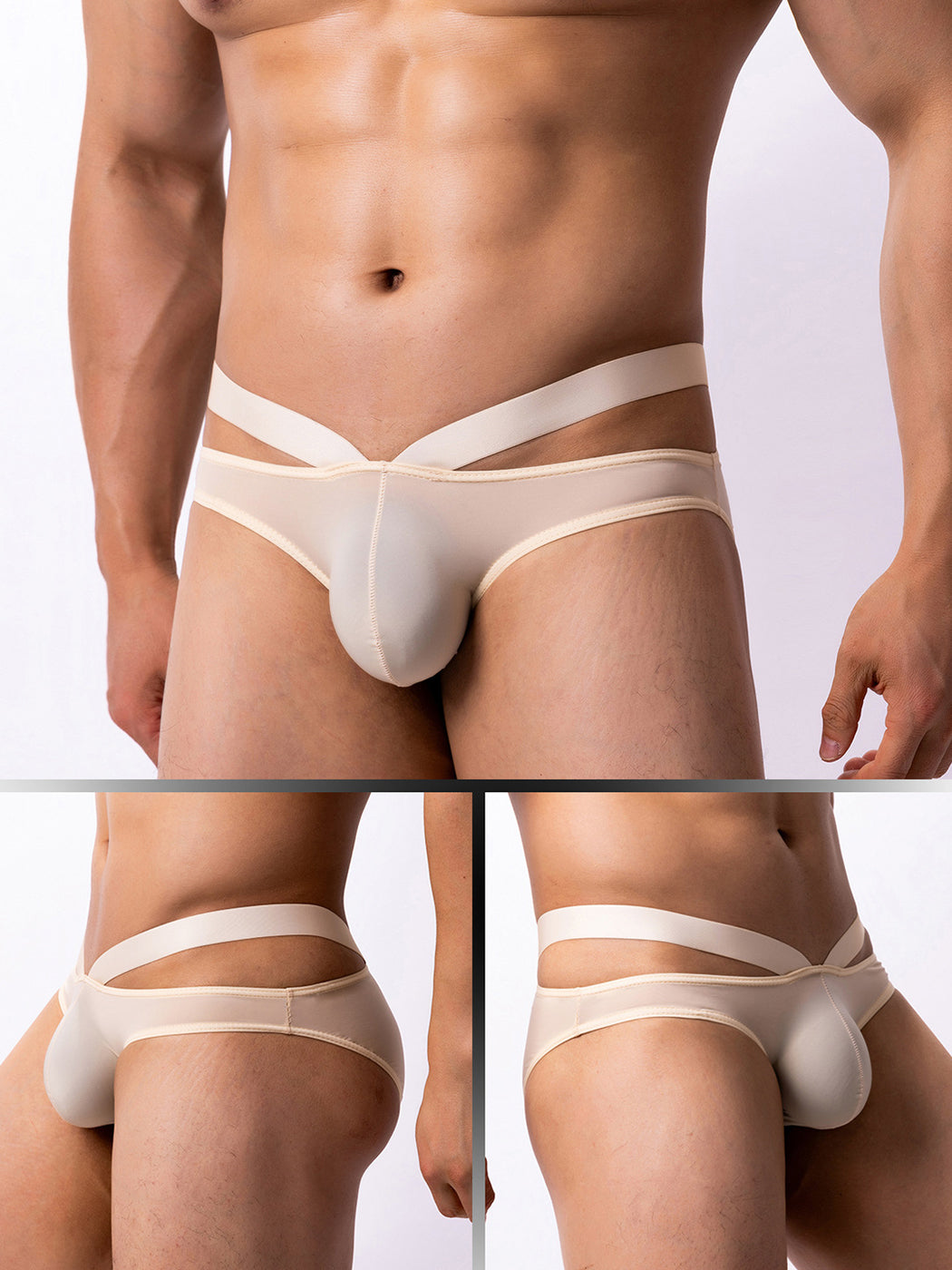 3 Pack Men's Sexy Cross Bikinis | dmunderwear detail image 7