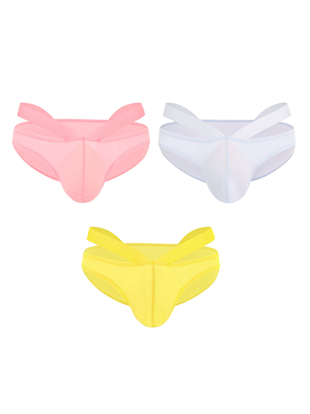 3 Pack Men's Sexy Cross Bikinis | dmunderwear detail image 8