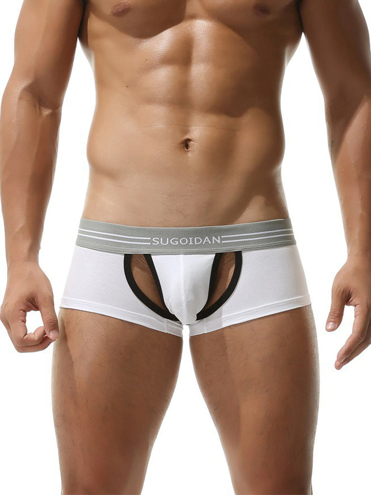 3 Pack Men's Sexy Cutout Trunks with Lift-up Pouch | dmunderwear detail image 19