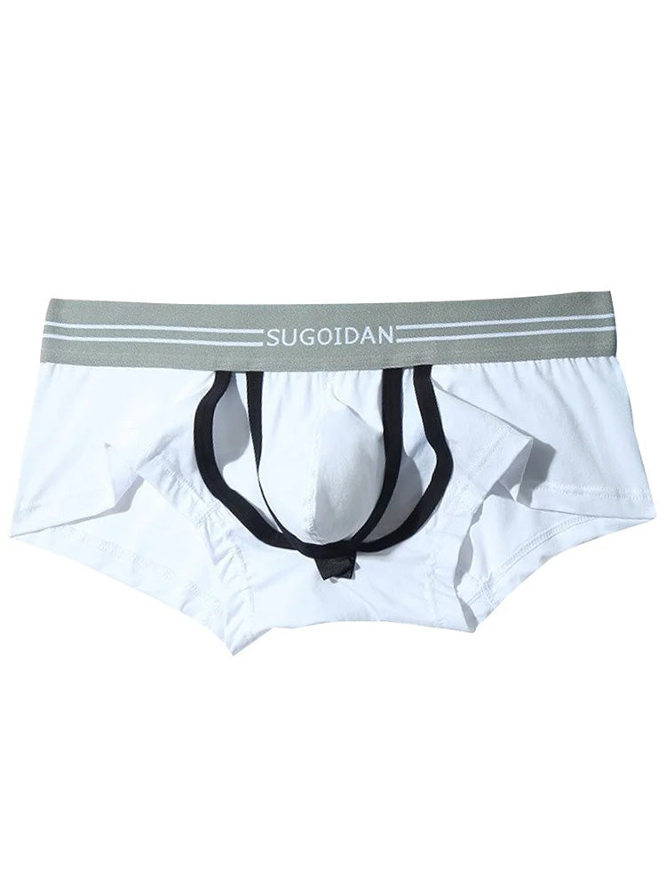 3 Pack Men's Sexy Cutout Trunks with Lift-up Pouch | dmunderwear detail image 9