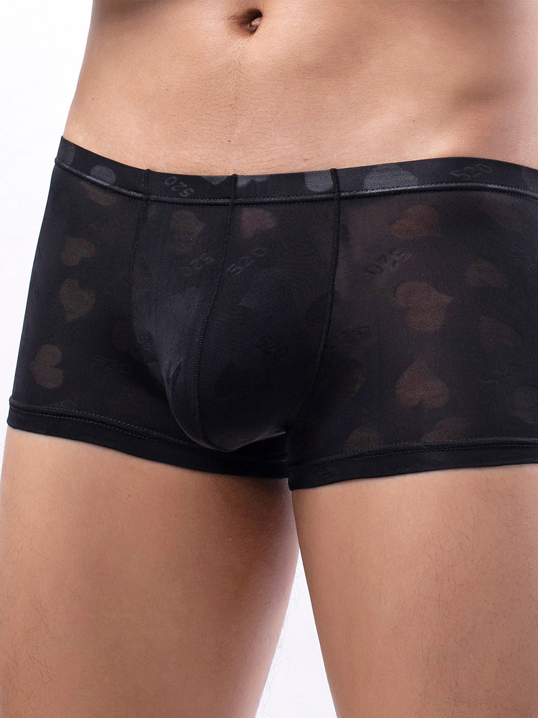 3- Pack Men's Sexy Heart Mesh Trunks | dmunderwear detail image 15