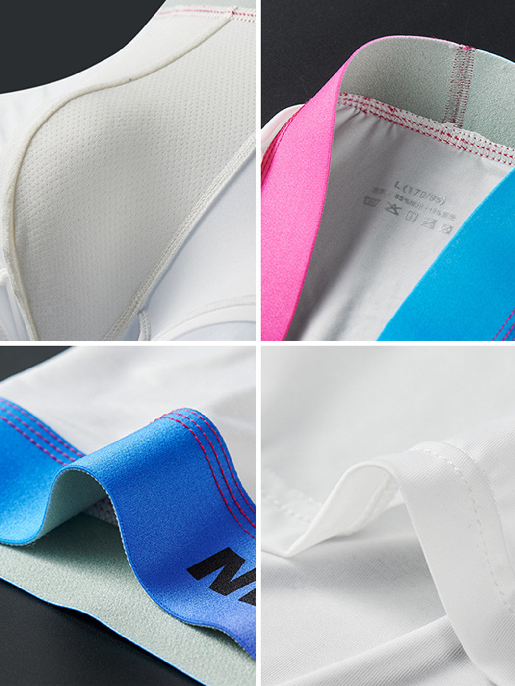 3 Pack Men's U Pouch Trunks with Ombre Belt | dmunderwear detail image 12