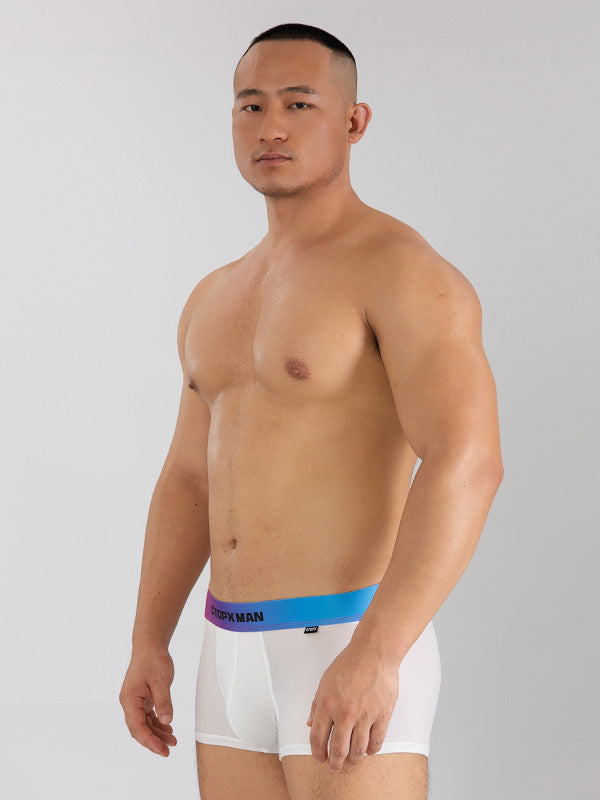 3 Pack Men's U Pouch Trunks with Ombre Belt | dmunderwear detail image 3