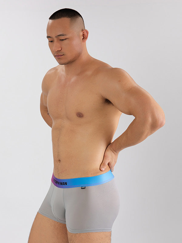 3 Pack Men's U Pouch Trunks with Ombre Belt | dmunderwear detail image 4