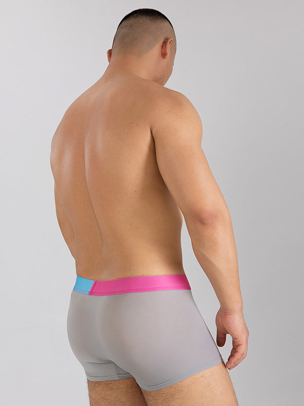 3 Pack Men's U Pouch Trunks with Ombre Belt | dmunderwear detail image 5