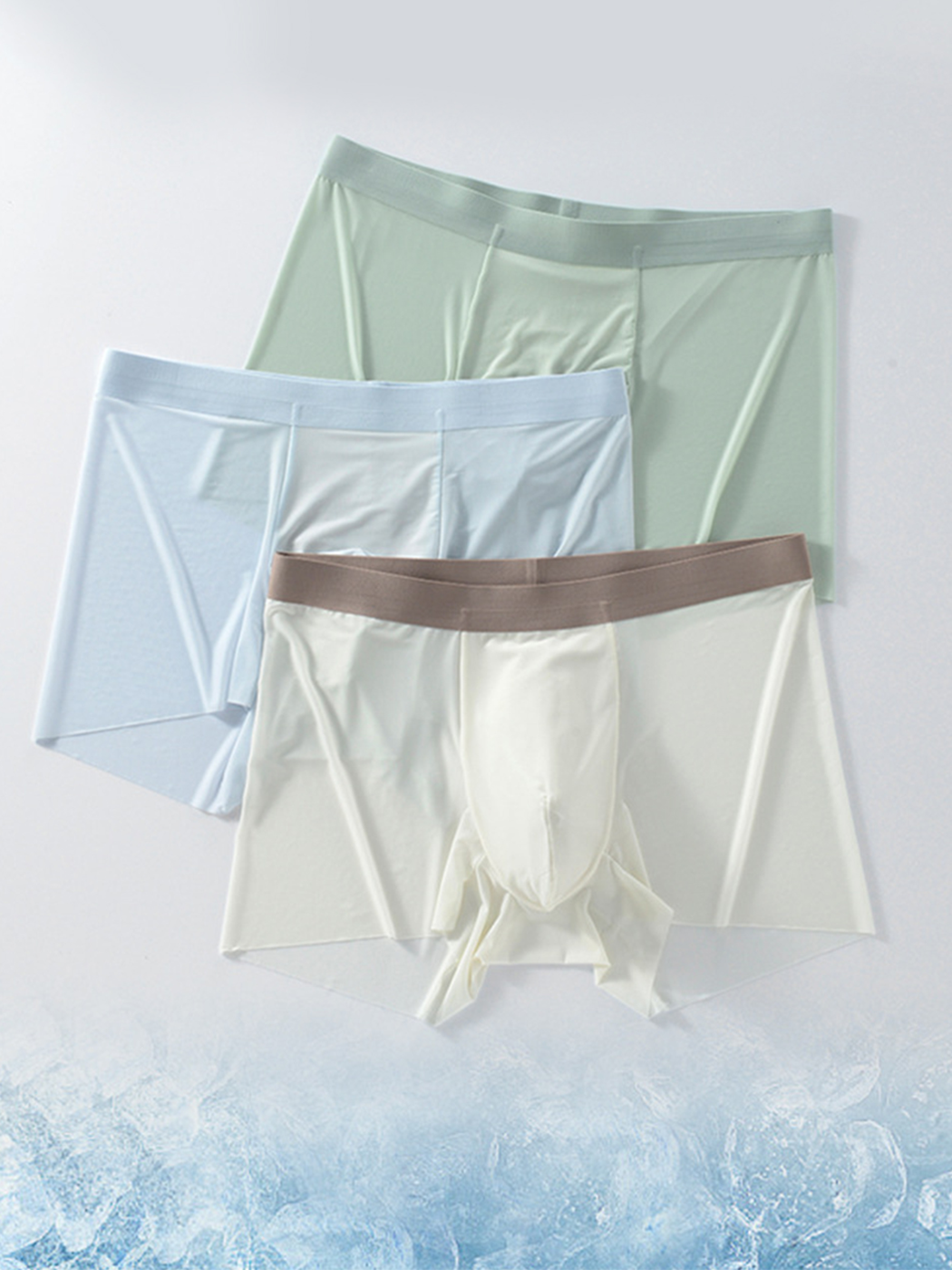 3 Pack Men's Ultra-thin Seamless Trunks | dmunderwear detail image 4