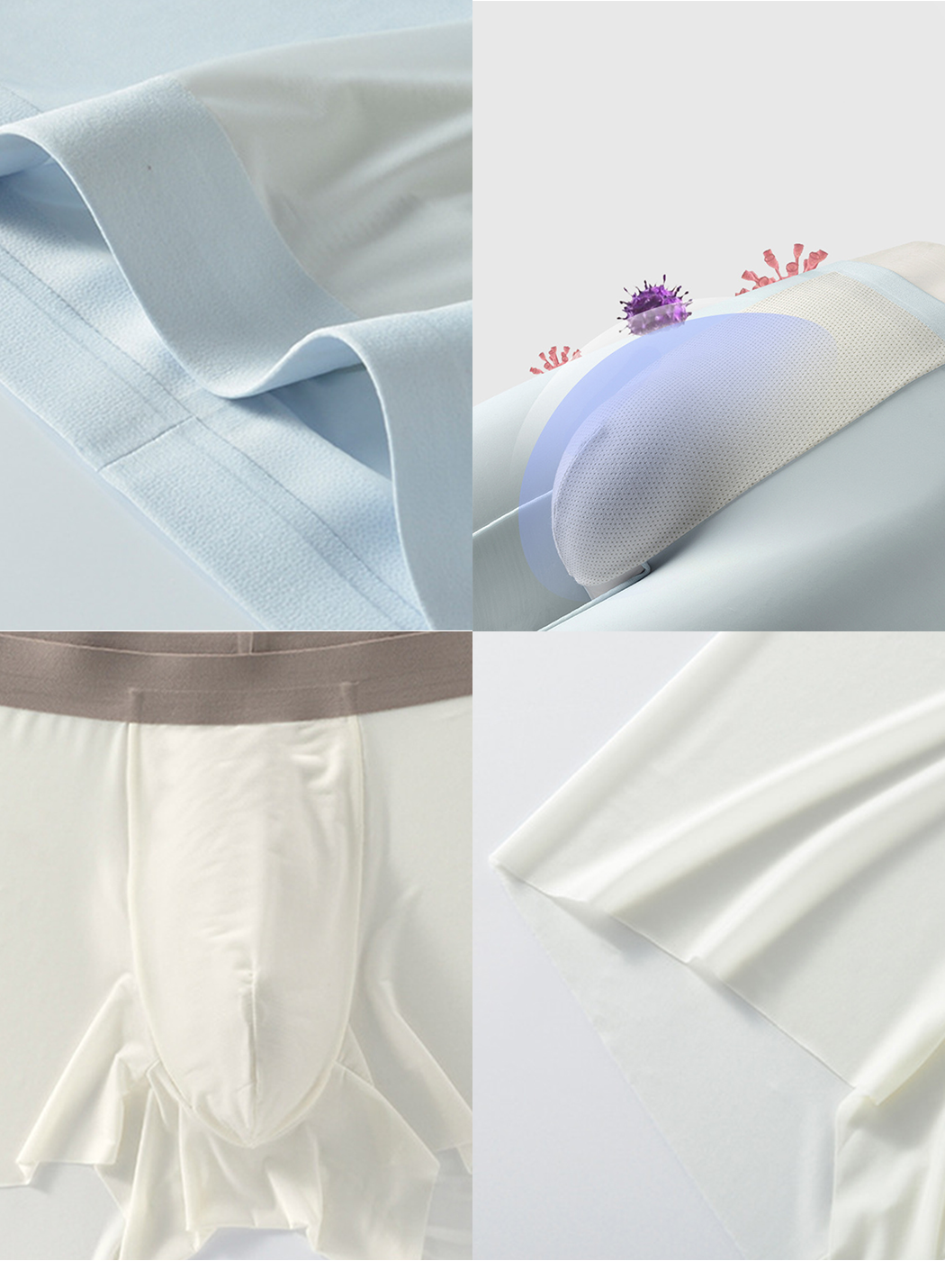 3 Pack Men's Ultra-thin Seamless Trunks | dmunderwear detail image 9