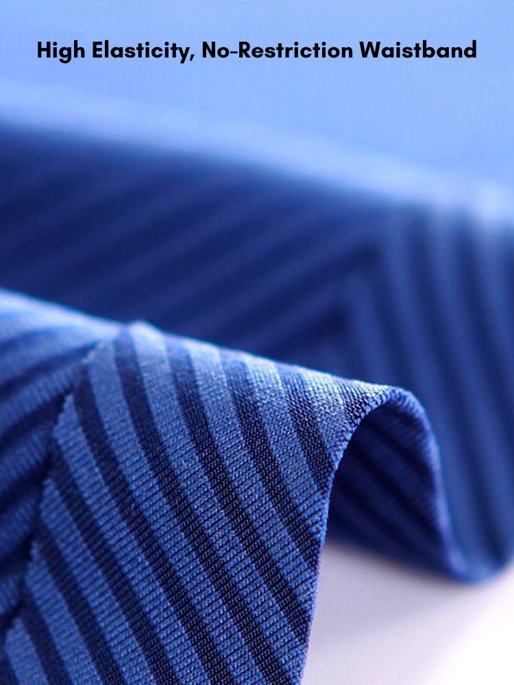 2 Pack Men's 3-Way Lift Icy Silk Striped Ultra Comfort & Breathable Boxer Briefs | dmunderwear detail image 5