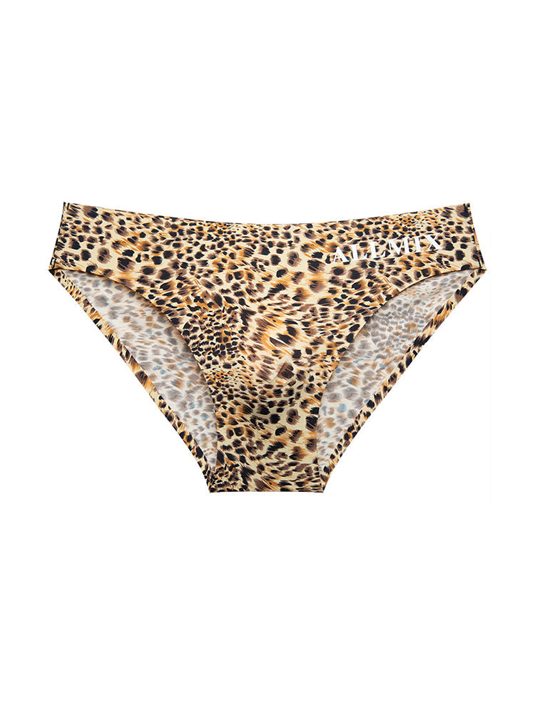 3 Pack ALLMIX Men's 3D Pouch Sexy Leopard Print Ice Silk Briefs | dmunderwear detail image 17