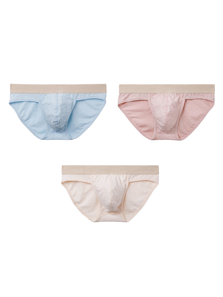 3 Pack Men's Breathable Antibacterial Separate-Pouch Briefs | dmunderwear detail image 17