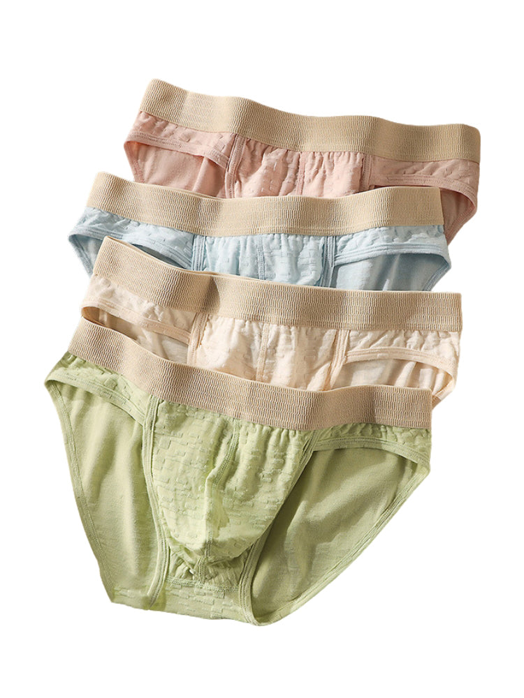 3 Pack Men's Breathable Antibacterial Separate-Pouch Briefs | dmunderwear detail image 19