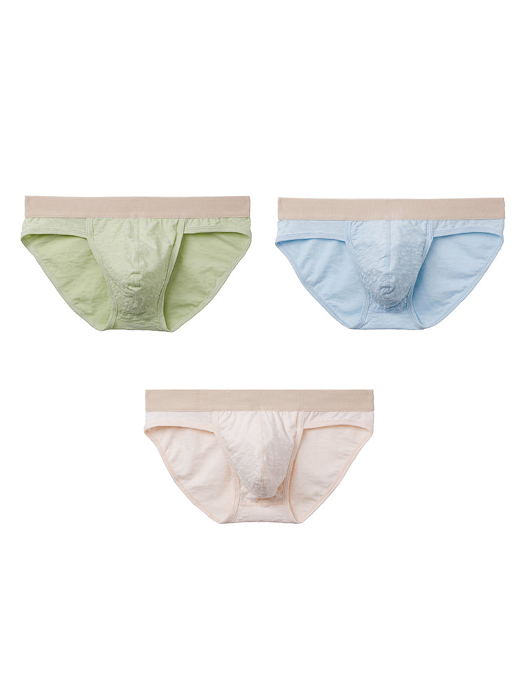 3 Pack Men's Breathable Antibacterial Separate-Pouch Briefs | dmunderwear detail image 7